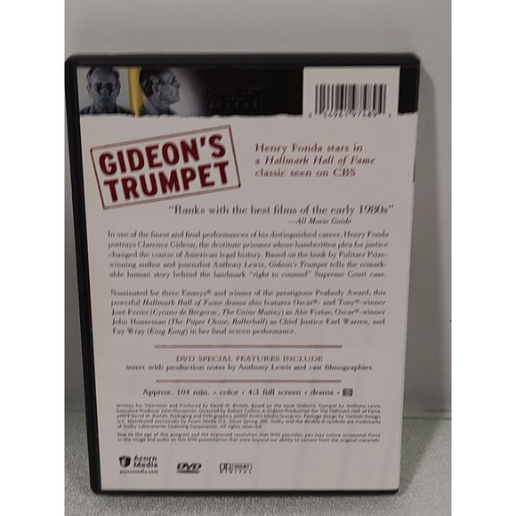 Vntg 1979 Gideon's Trumpet DVD Henry Fonda Hallmark Hall Of Fame CBS Drama Appro - Picture 9 of 10